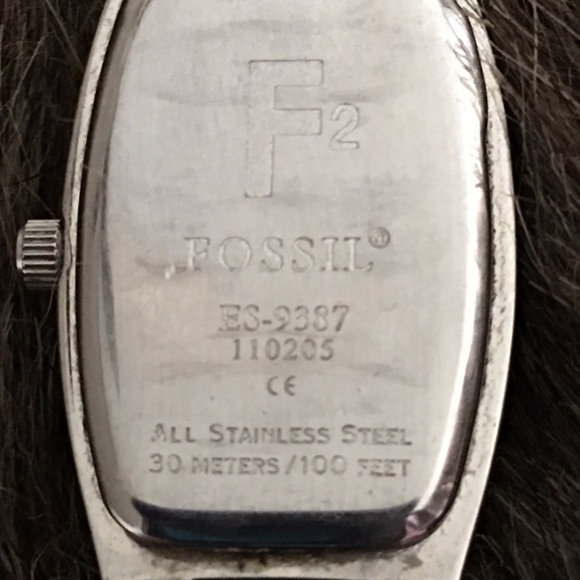 Ladies Fossil F2 all stainless steel link watch main image 4
